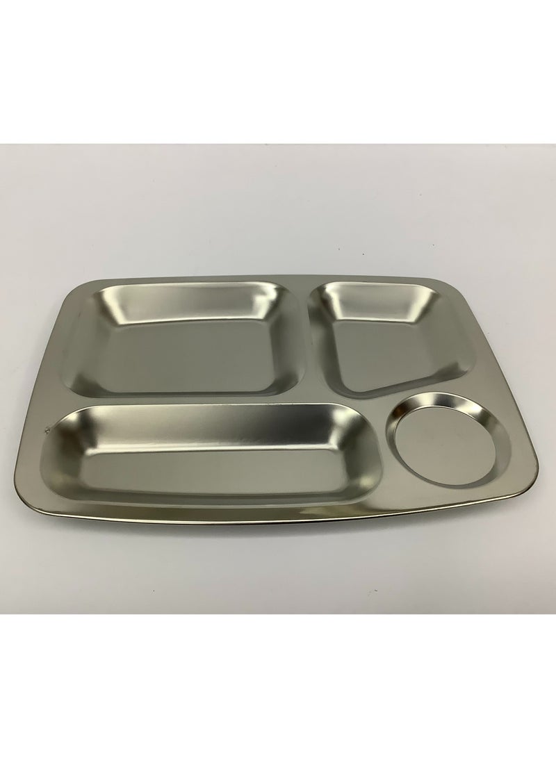 Stainless Steel Partition Tray (Steel Plate) - 29 x 20 cm. - Image 2