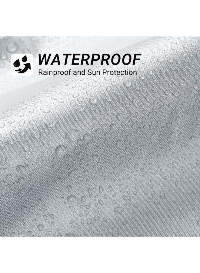 Favoto Bike Cover Waterproof Outdoor - Bicycle Cover Thicken Oxford 29 Inch Windproof Snow Rustproof with Lock Hole Storage Bag for Mountain Road Bike City Bike Beach Cruiser Bike, Silver - Image 5