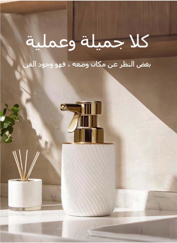 GTRY - Automatic Foam Soap Dispenser - Bathroom/Kitchen Soap Dispenser with Adjustable Foaming System Countertop Soap Dispenser - Image 1