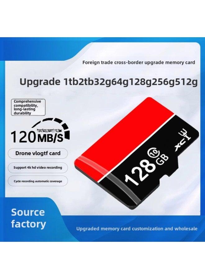 Upgrade Memory Card 1TB Memory Card 2TB Camera Recorder TF Card 256G512G Memory Card-Color:Grey-Capacity:Cross Border Upgrade Card -256GB - Image 1