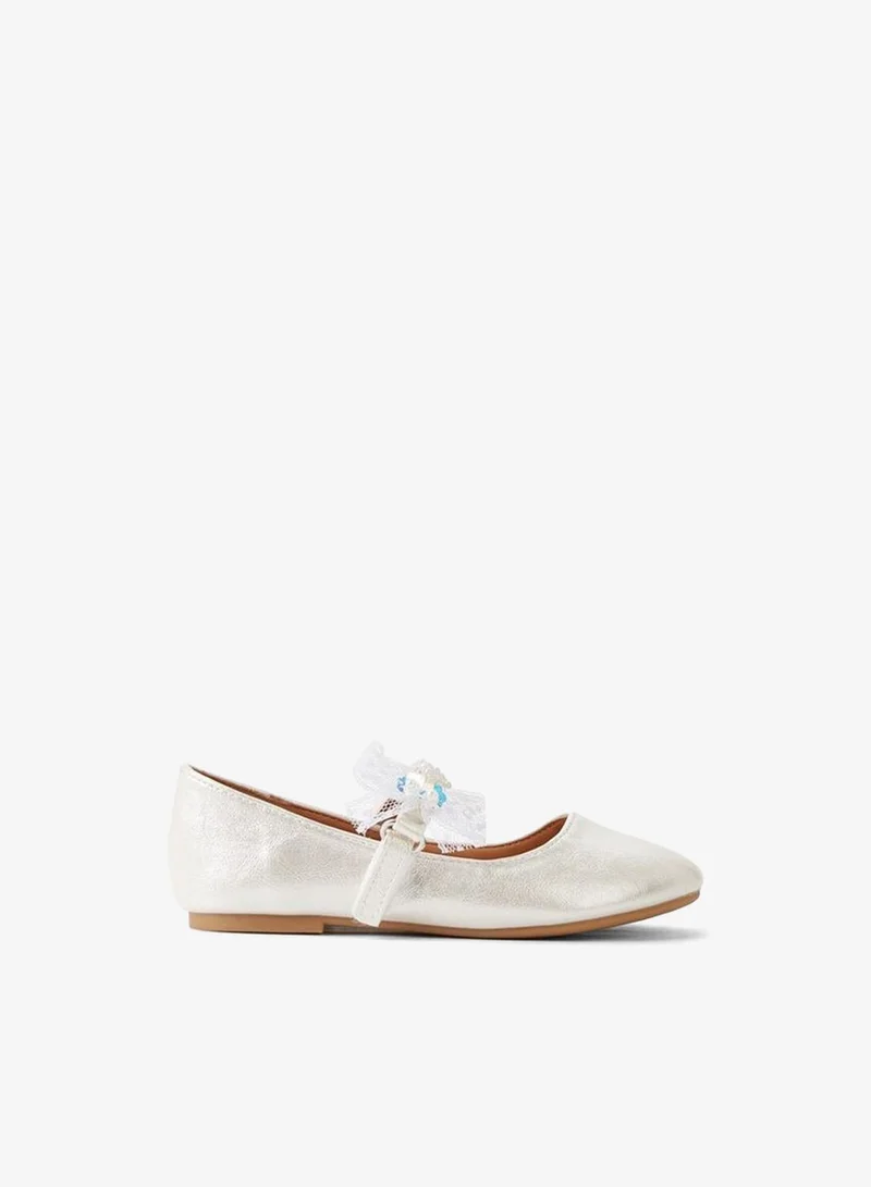 Flora Bella By Shoexpress Girls Hook & Loop Ballerina Ramadan Collection