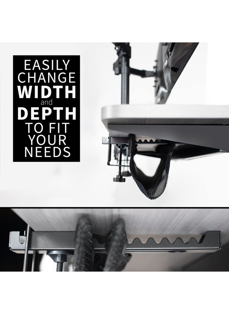 vivo VIVO Mesh 91 cm Clamp-on Under Desk Cable Net, Workstation Wire Organizer, Cable Management for Home and Office, Black, DESK-AC36MH  - Image 4