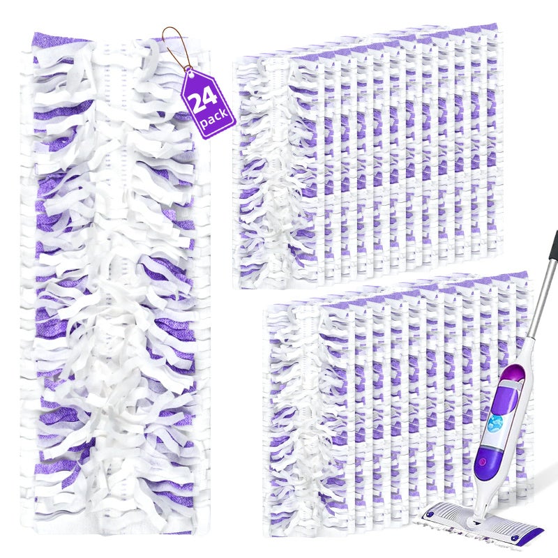 DrFlito 24 Count Disposable Power Mop Refills Compatible with PowerMop, Powemop Pads for Multi-Surface Mop Power Mop Refills Pads for Floor Cleaning - Image 1