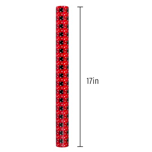 MAYPLUSS Wrapping Paper Roll 17in* 32.8 feet Red and Black Plaid with White Star for Christmas,Birthday,Party,Holiday,Vintage Wrapping Paper for all Occassions (TTL:46.8sqft) - Image 4