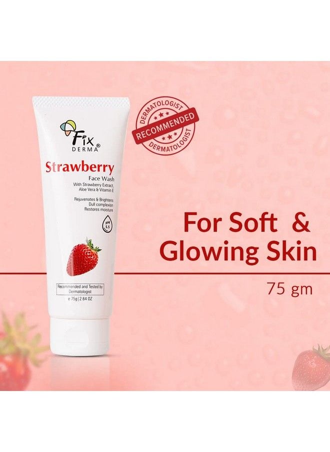 FIXDERMA Strawberry Face Wash With Vitamin E & Strawberry Extract ; Face Wash & Face Cleanser ; Face Wash For Oily Skin (All Type Skin) ; Face Wash For Women & Men 75G  - Image 3