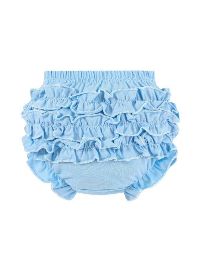 Orinery Infant Bloomers Underwear Ruffle Diaper Cover for Baby Girls Toddler Kids Cotton Shorts Panties 4-Pack, Nhs75-b, 3-4 Years - Image 3