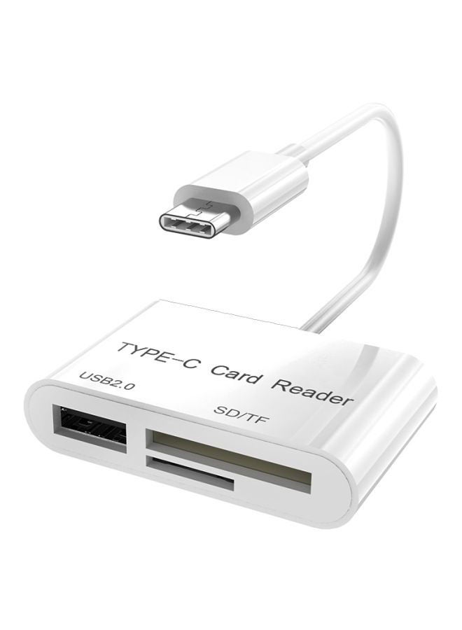 NIBEMINENT All In One Card Reader Adapter Cable For Macbook Pro White  - Image 1