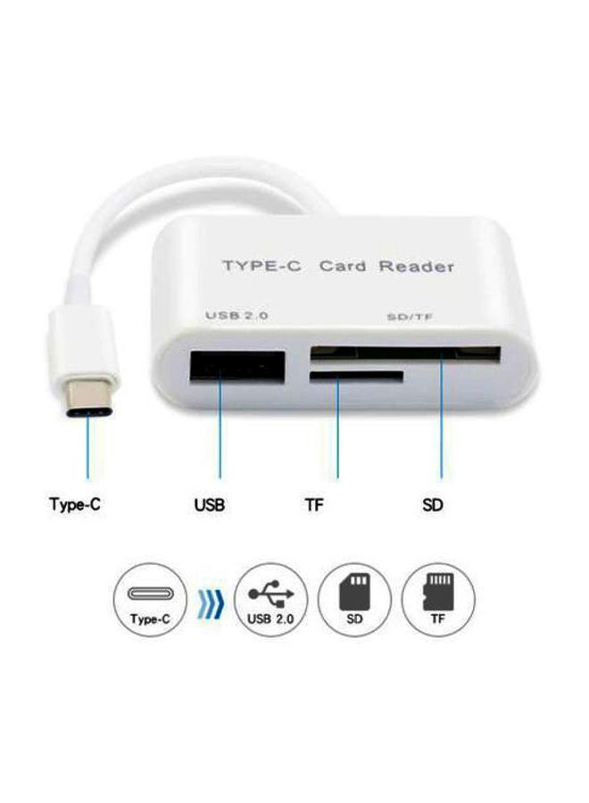 NIBEMINENT All In One Card Reader Adapter Cable For Macbook Pro White  - Image 3