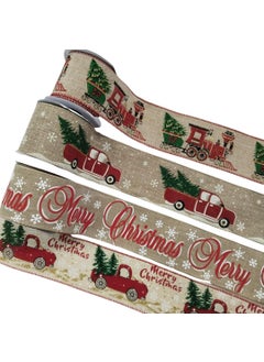 Partunay Partunay1 Roll Assorted W 25 L 9 Ft Christmas Ribbons Xmas Home Decor Gift Wrapping Bow Making Wreath DIY Christmas Craft Tree Decoration Gift Wrapping 