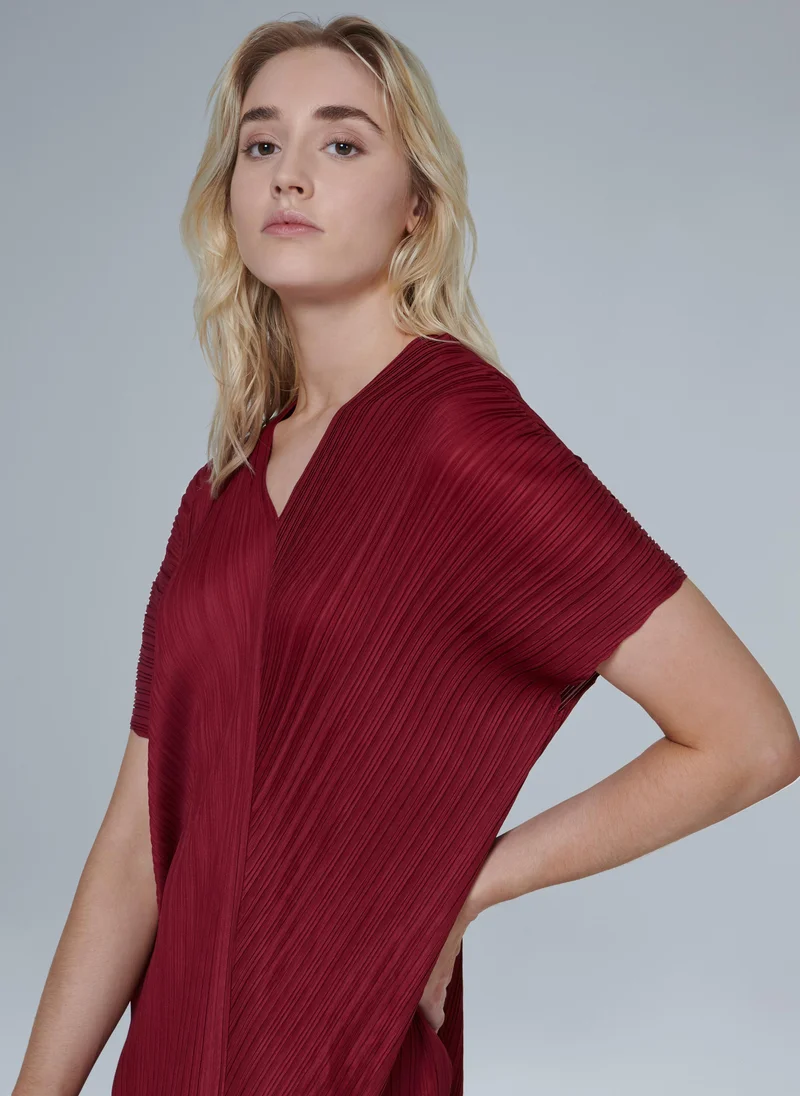 leem  Asymmetric Plisse Kaftan for Women | Best Price UAE