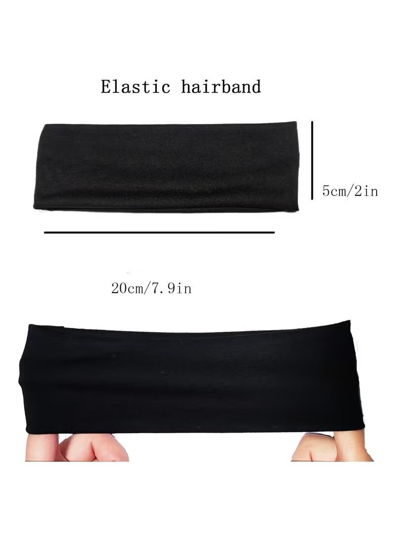 6 قطع من عصابات الرأس الرياضية للنساء، عصابات شعر مرنة للعرق واليوجا، عصابات رأس ناعمة ورقيقة غير قابلة للانزلاق، لفافة شعر أنيقة - Image 2