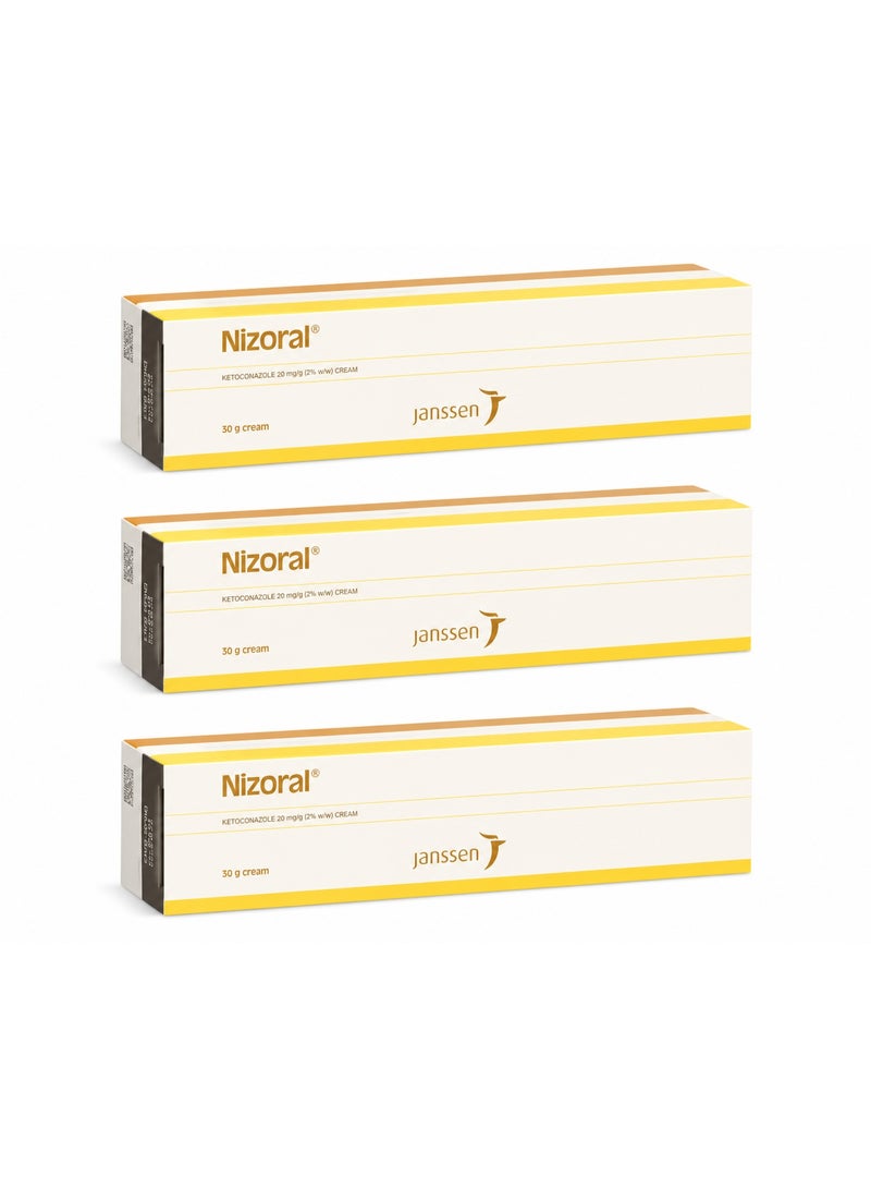 كريم نيزورال لعلاج التهابات الجلد والحكة والاحمرار – 30 غرام (3 قطع)