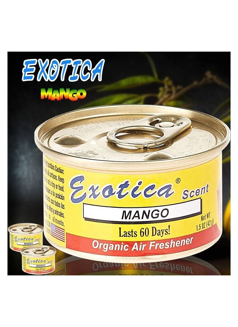 EXOTICA Exotica Air Freshener For Car And Home Scent Organic Air Freshener Can-Mango  - Image 1