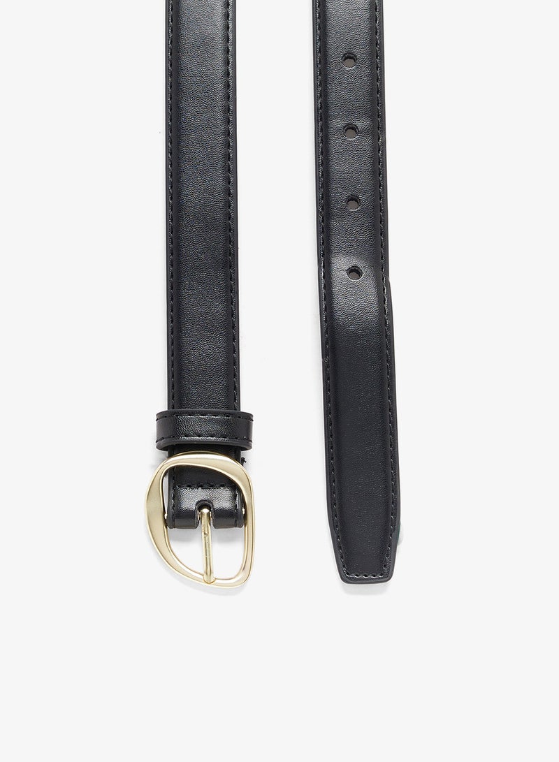 ELLA Golden Buckle Slim Belt - Image 2
