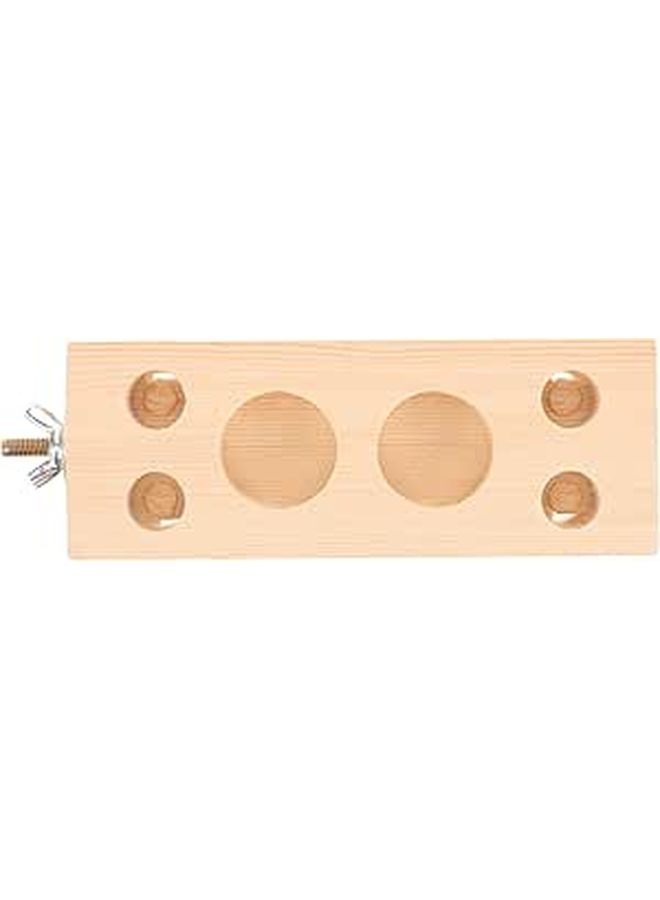 Parrot Natural Wood Block Chewing Perch Stand For Cockatoos Teeth Grinding Toy Suitable For Cage And Playtime - Image 1