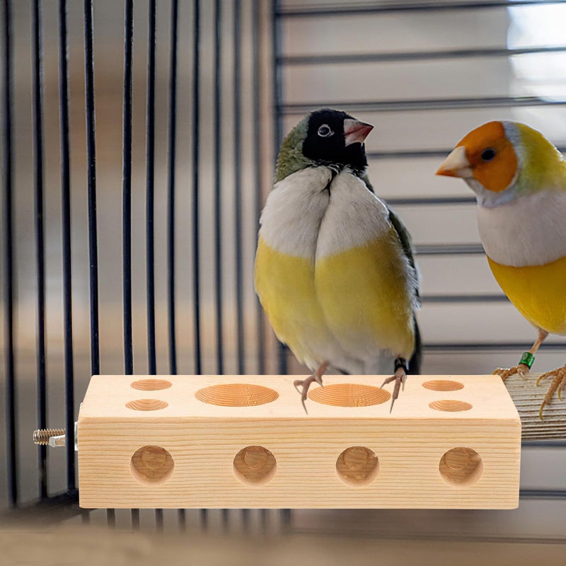 Parrot Natural Wood Block Chewing Perch Stand For Cockatoos Teeth Grinding Toy Suitable For Cage And Playtime - Image 5