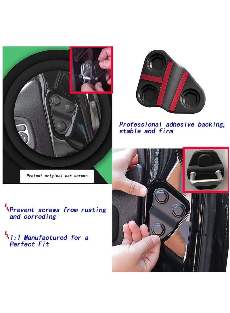 KASTWAVE MAKINGTEC Door Lock Cover Accessories for Jeep JL, Door Lock Cover, Door Screw Protector Cover, Limit Strap Hinges Footman LoopBracket Cover, ABS Decoration Cover for JL 2018-2020 Gladiator - Image 3