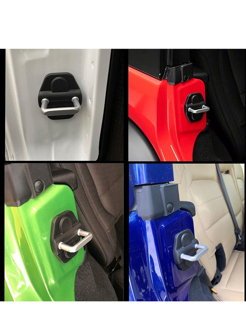 KASTWAVE MAKINGTEC Door Lock Cover Accessories for Jeep JL, Door Lock Cover, Door Screw Protector Cover, Limit Strap Hinges Footman LoopBracket Cover, ABS Decoration Cover for JL 2018-2020 Gladiator - Image 4