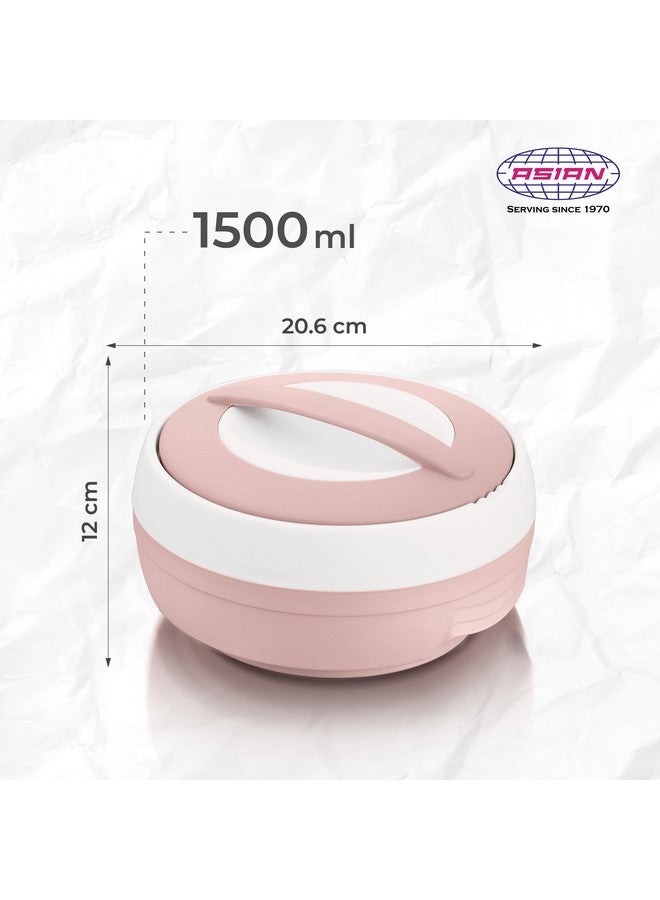 ASIAN Plastowares - Cosmos Casserole (1500 ml) | BPA-Free | Food Grade | Keeps Food Hot | Ideal for Serving, Gifts for Diwali & Housewarming | Airtight Casserole | Hot Box for Chapati | Pink - Image 3