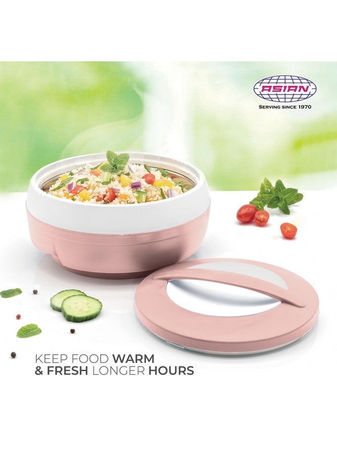 ASIAN Plastowares - Cosmos Casserole (1500 ml) | BPA-Free | Food Grade | Keeps Food Hot | Ideal for Serving, Gifts for Diwali & Housewarming | Airtight Casserole | Hot Box for Chapati | Pink - Image 2