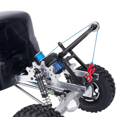 AOLTNRC 110 RC Crawler Tow Truck Build Kit Upgrades Double Stent Rescue Tow Truck Crane Arm Wrecker Kit with Servo for 110 RC Crawler and Trailer SCX10 TRX4 Capra LCG Chassis DIY Build Parts - Image 5