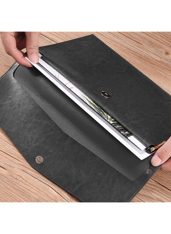 File Folder Pu Leather A4 Document Holder File Organizer Filing Envelope Portfolio Case Tablet Sleeve With Magnetic Snap Closure For Home School Office Stationery Black And Brown - pzsku/Z64F31E0AE0E37C677368Z/45/_/1740916871/23253f33-516e-4969-9923-4ea2be2a6667