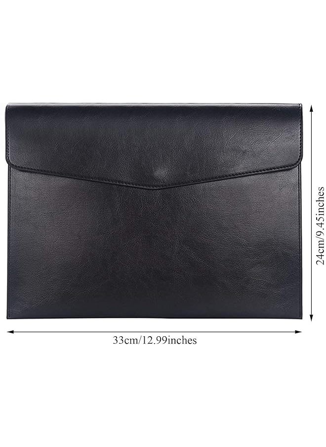 File Folder Pu Leather A4 Document Holder File Organizer Filing Envelope Portfolio Case Tablet Sleeve With Magnetic Snap Closure For Home School Office Stationery Black And Brown - pzsku/Z64F31E0AE0E37C677368Z/45/_/1740916874/3f7c467d-2a5b-421b-8e0a-1322d72d0c1f