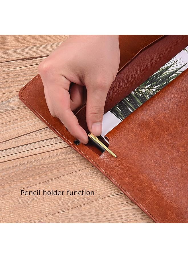 File Folder Pu Leather A4 Document Holder File Organizer Filing Envelope Portfolio Case Tablet Sleeve With Magnetic Snap Closure For Home School Office Stationery Black And Brown - pzsku/Z64F31E0AE0E37C677368Z/45/_/1740916903/11270862-f73b-457c-a630-a5df22190cb8