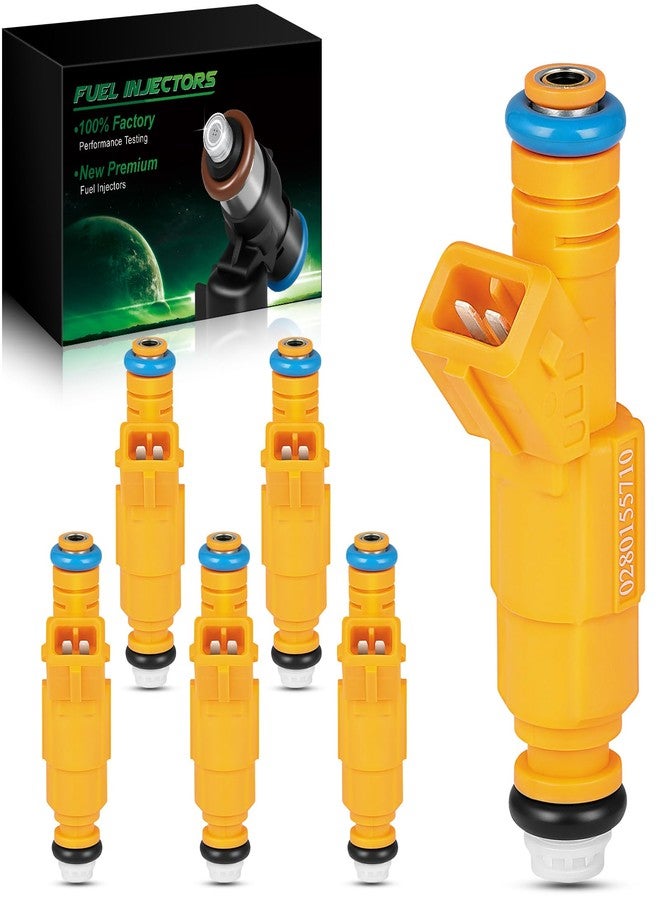 SZKAIDAG Fuel Injectors 0280155710 4 Holes Fits For 1989-1998 For:-JEEP Cherokee 1987-1992 For:-JEEP Comanche 1991-1998 For:-JEEP Wrangler 1993-1998 For:-JEEP Grand Cherokee Replace# 0280155700 (6pcs) - Image 1