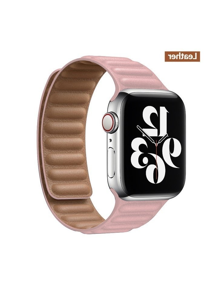 ELTRAZONE Adjustable Leather Loop Wristband with Strong Magnetic Closure for Apple Watch Series 1,2,3,4,5,6,SE 42/44mm - Image 1