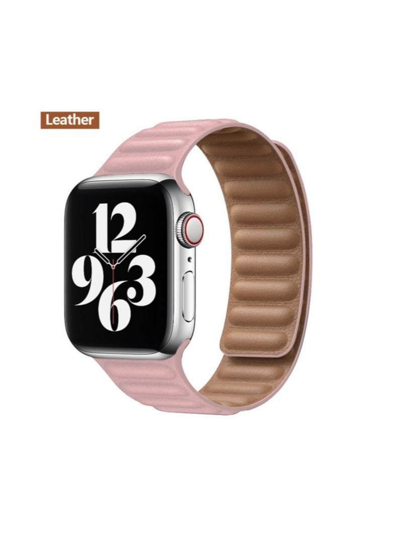 ELTRAZONE Adjustable Leather Loop Wristband with Strong Magnetic Closure for Apple Watch Series 1,2,3,4,5,6,SE 42/44mm - Image 2