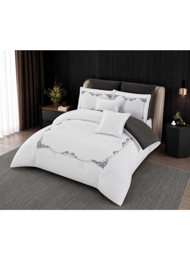 8-Piece Embroidered Summer Bedspread Set (Double/King) – Soft fabric and a luxurious feel, perfect for warm seasons. - Image 3