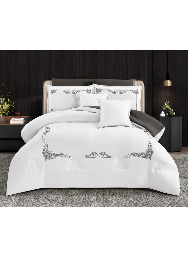 8-Piece Embroidered Summer Bedspread Set (Double/King) – Soft fabric and a luxurious feel, perfect for warm seasons. - Image 1