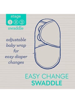 SwaddleMe SwaddleMe Easy Change Swaddle – Size Small/Medium, 0-3 Months, 2-Pack (Unicorn Universe)  - Image 5