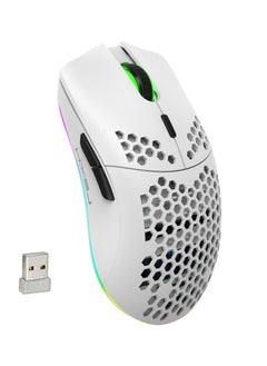 HXSJ New HXSJ T66 three-mode wireless mouse 2.4G/wired/BT5.3 hole mouse 3600dpi charging game mouse  - Image 1