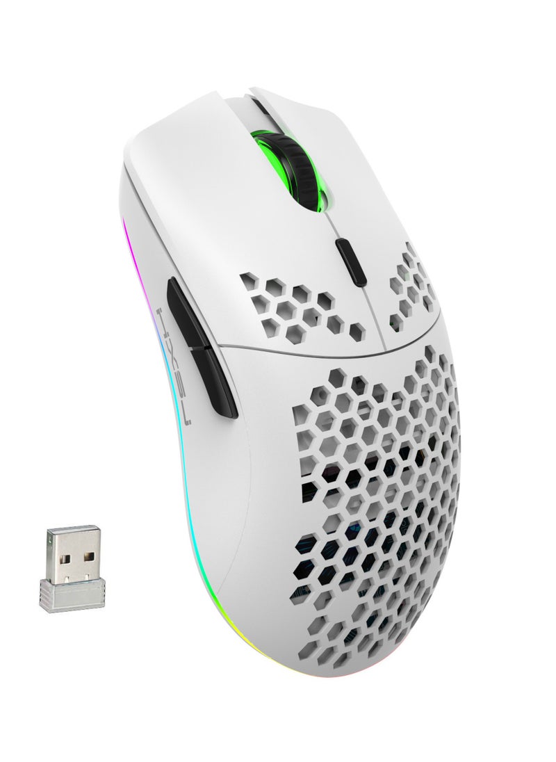 إتش إكس إس جيه جديد HXSJ T66 ماوس لاسلكي ثلاثي الأوضاع 2.4G/سلكي/BT5.3 فتحة ماوس 3600 ديسيبل متوحد الخواص شحن لعبة ماوس  - Image 1