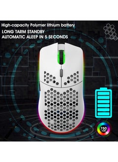 HXSJ New HXSJ T66 three-mode wireless mouse 2.4G/wired/BT5.3 hole mouse 3600dpi charging game mouse  - Image 5