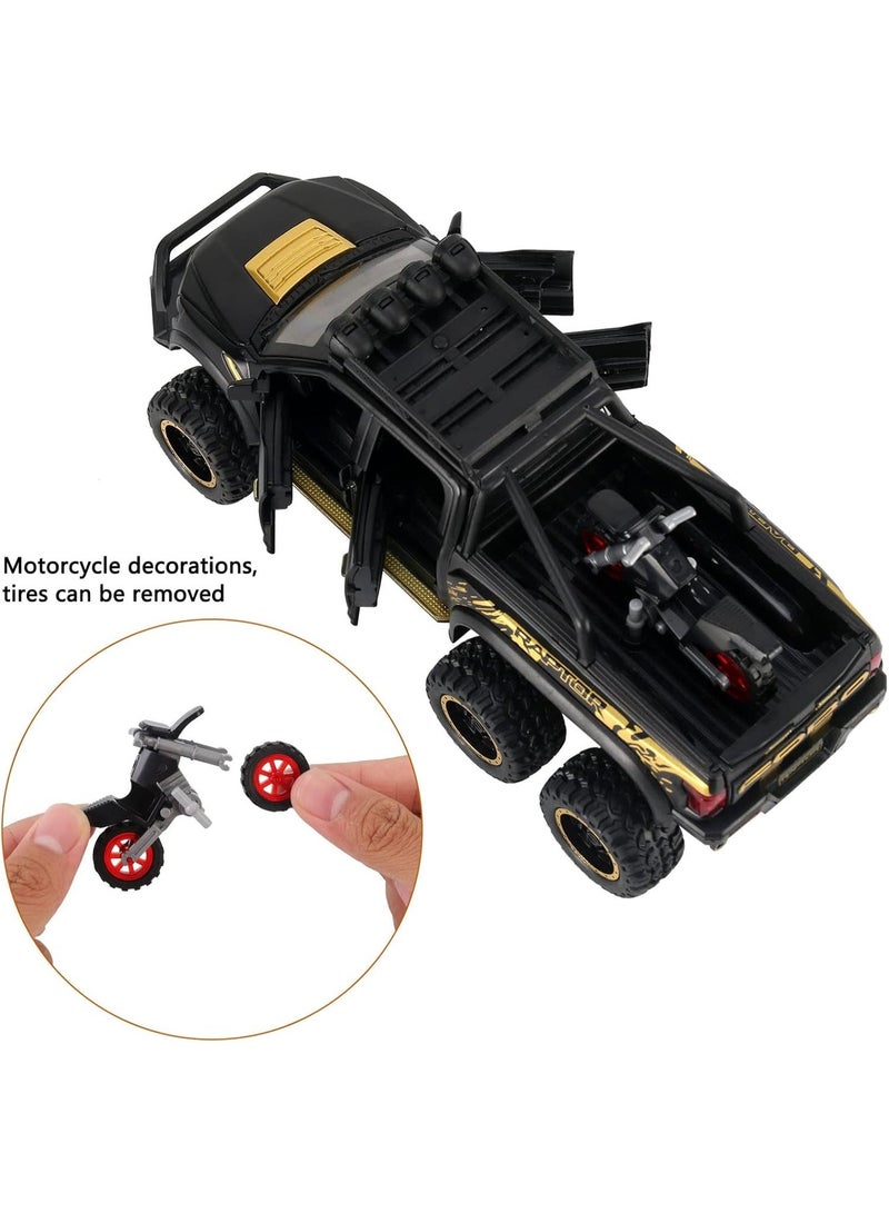 ARGT Diecast Toy Pickup Truck for Boys | 6-Wheel Pull Back F150 Model with Lights & Sounds | Metal Toy Car for Kids 3-8 Years - Image 5