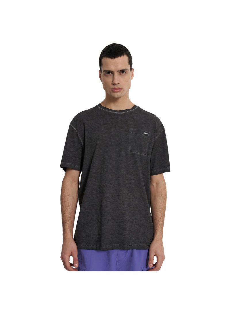 Termit تي شيرت رجالي أسود EU 48، تيرميت، قماش قطن، قص مستقيم، جيب صدر، مريح وأنيق لمغامرات حضرية - Image 2