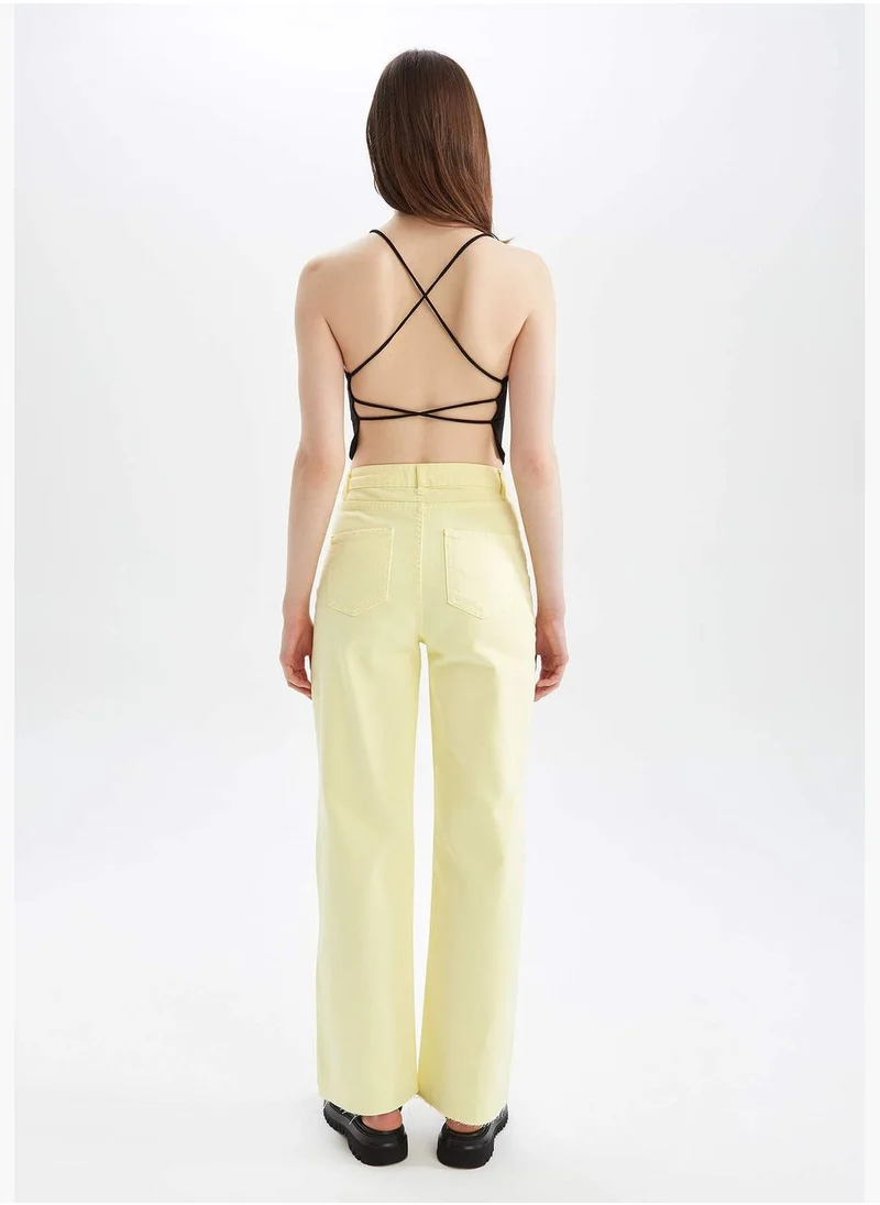 ديفاكتو High Waisted Gabardine Culottes