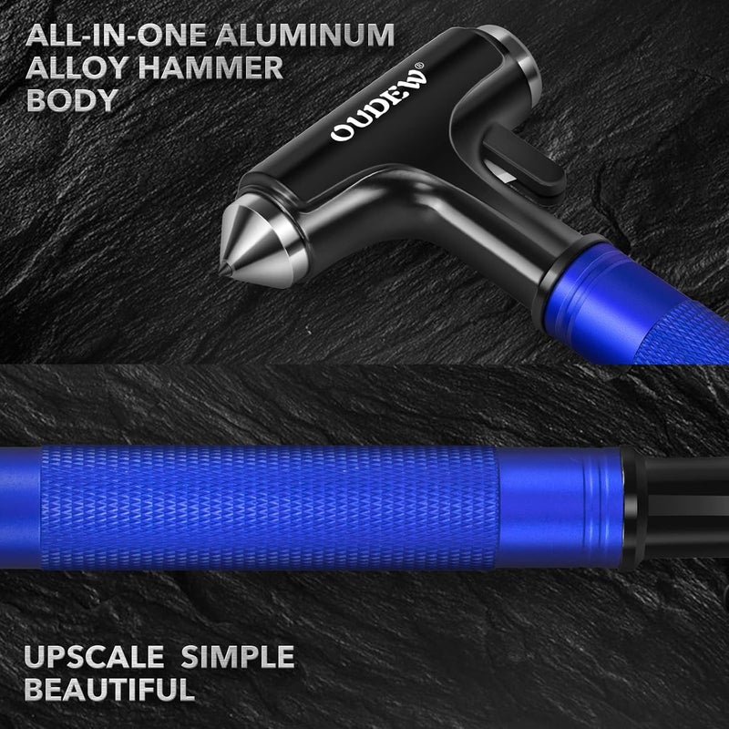 OUDEW Car Safety Hammer with Seat Belt Cutter - Emergency Escape Tool (Blue) - Image 2