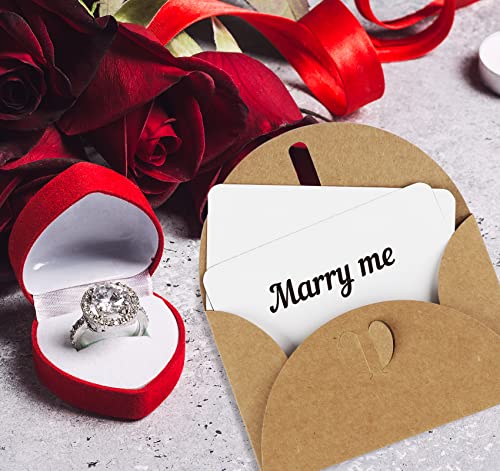 ABSOFINE 25 Pcs Mini Envelopes with Heart Clasp, Mini Cute Kraft Paper Envelopes Gift Card Holders, Small Envelope with Blank Cards for Business Cards, Weddings Favors, Greeting Cards (4.1 x 2.8 inch) - Image 5