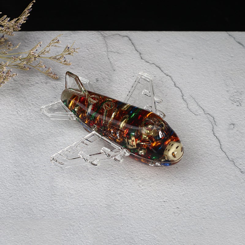 Internet Celebrity Decompression Oil Leakage Into Oil Slide Water Drop Hourglass Acrylic Ornaments Crafts Student Gifts Small Gifts - Image 1