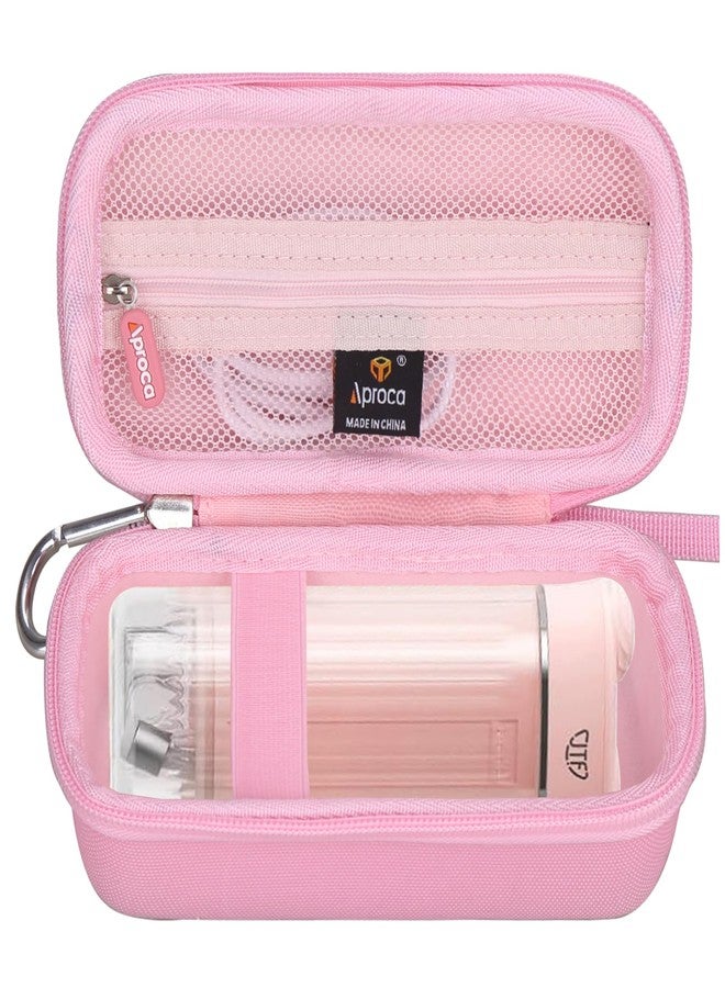 Aproca Hard Case Compatible with JTF Portable Mini Water Dental Flosser, Storage Bag for Flosser Accessories - Pink (Case Only - Image 1