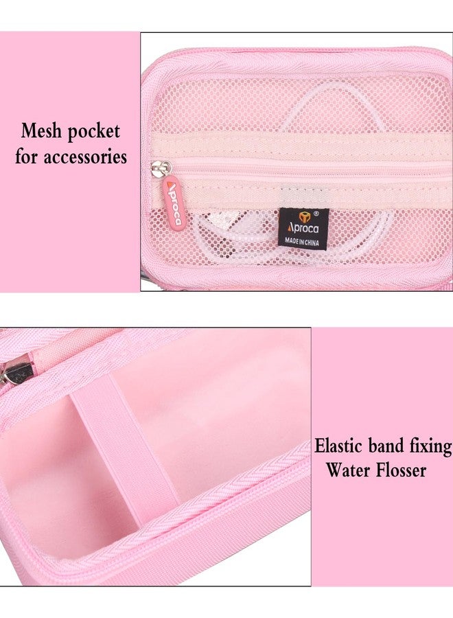 Aproca Hard Case Compatible with JTF Portable Mini Water Dental Flosser, Storage Bag for Flosser Accessories - Pink (Case Only - Image 3