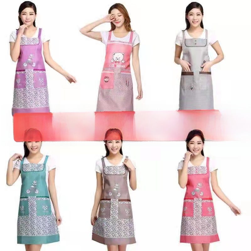 Cotton Breathable Kitchen Apron Positioning Strap-Random Hair
