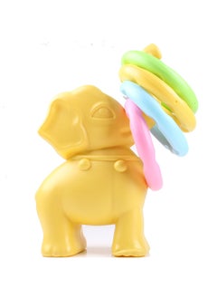 Elephant Ring Children's Sensory Training Equipment Home Sports Children's Hand-eye Coordination Stall Toy Game Throwing-Color:Cream Yellow Elephant Ring 4 Rings