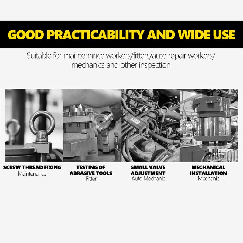 Walfront 52pcs Thread Pitch Gauge Stainless Steel Screw Pitch Measuring Tool Screw Thread Pitch Cutting Gauge Tool Multi Purpose (Metric&British Whitworth(52pcs)) - Image 5