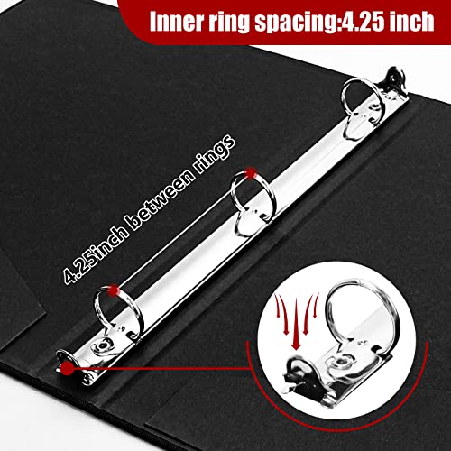 Vienrose 3 Ring Binder 1 Inch Round Rings with Linen Fabric Cover, Fits 8.5 x 11 Inch Paper, Durable Organizer for School, Office, Home, Recipes, Grey - Image 4