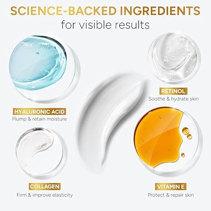 Arvesa Retinol Cream for Face with Collagen and Hyaluronic Acid - Anti Aging Wrinkle Cream for Women and Men - Day and Night Facial Moisturizer for Tightening and Skin Firming - Crema Hidratante Para la Cara - Image 3